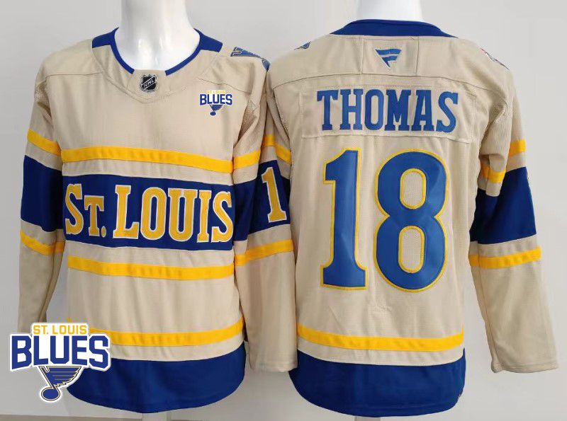 Men St.Louis Blues #18 Thomas Cream 2025 Fanatics Home Premium NHL Jersey style 1->st.louis blues->NHL Jersey